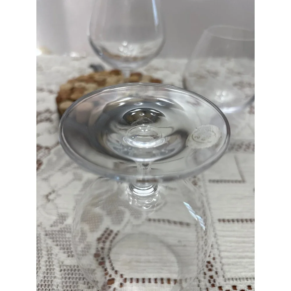Bohemia Crystal Brandy Snifters Set of 3 Clear Glass Cognac Balloon Glasses 5in